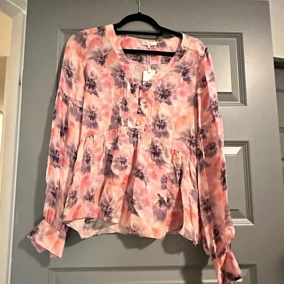 NWT Parker Floral Blouse Sz Large - Picture 3 of 5